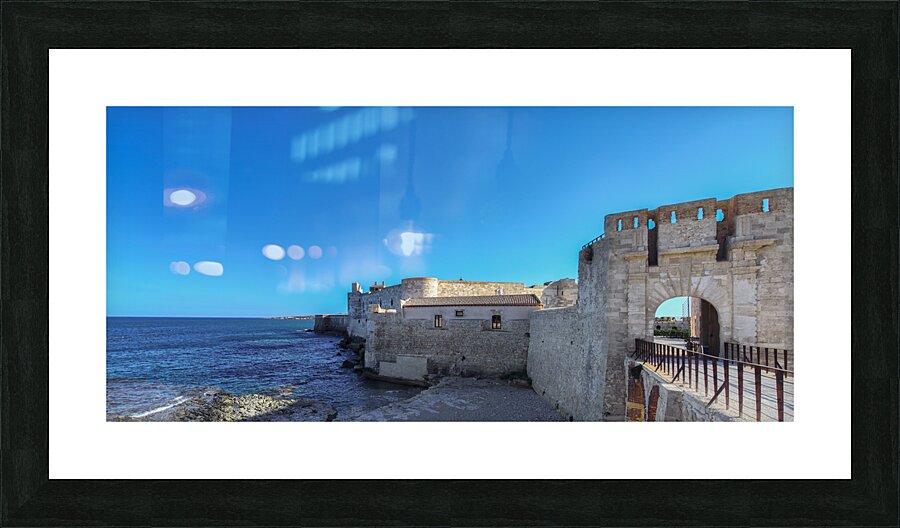 Castello Maniace at sunset in Syracuse - Sicily - ITALY Picture Frame print