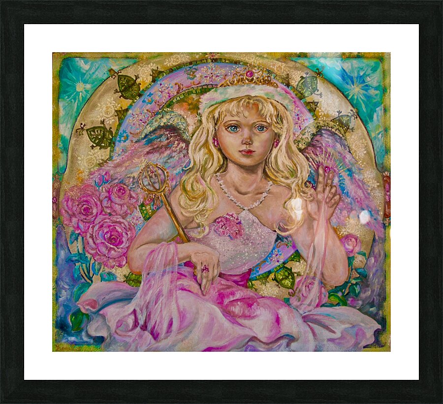 Yumi Sugai.Pink sapphire angel. Picture Frame print