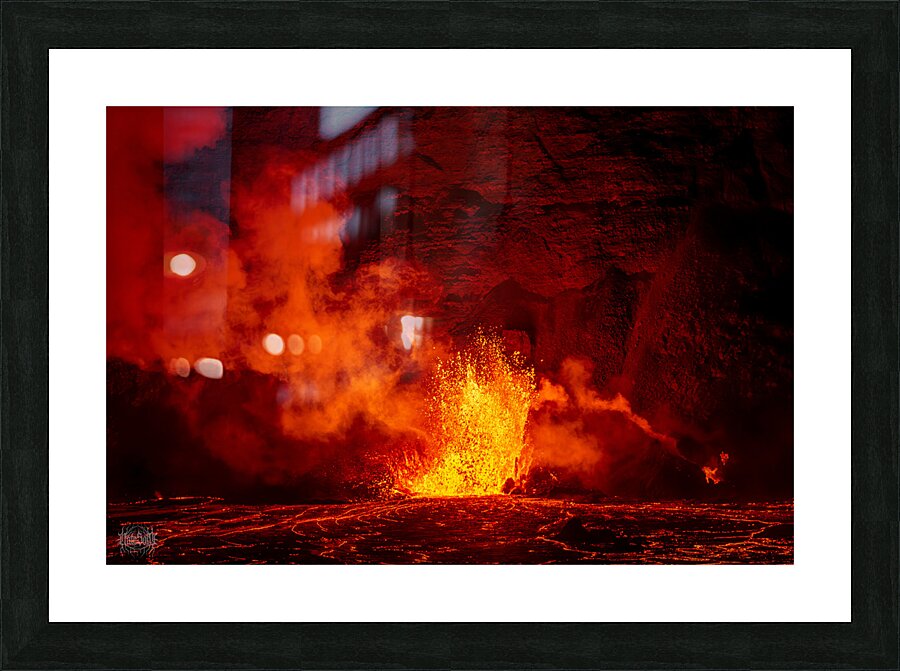 Kilauea Pele Fountain  3 Picture Frame print