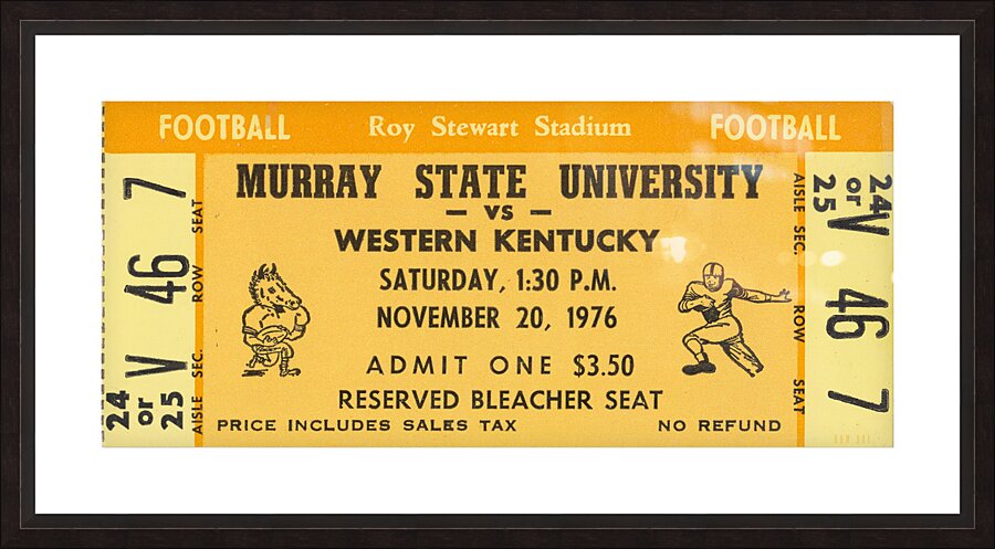 1976 Murray State vs. Western Kentucky Picture Frame print