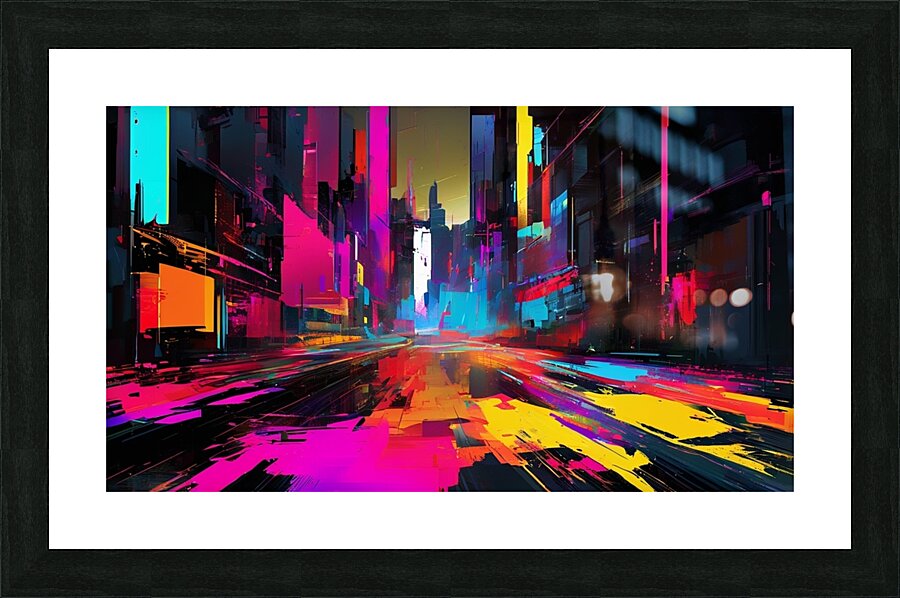 CITY STREET Picture Frame print