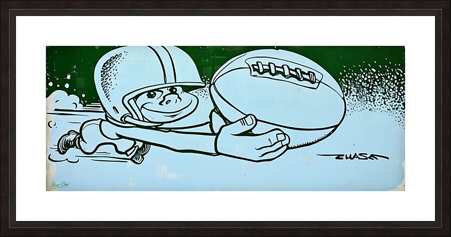Vintage Tulane Football Art by John Chase Picture Frame print