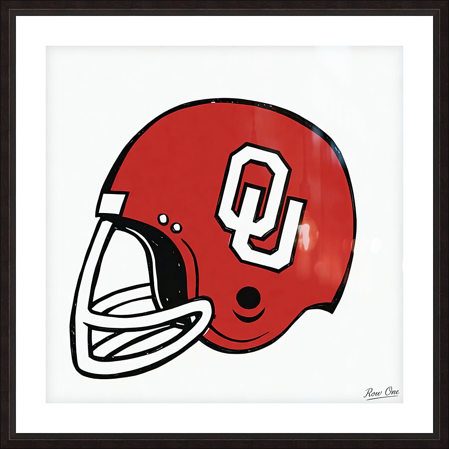 1975 OU Sooners Football Helmet Art Picture Frame print