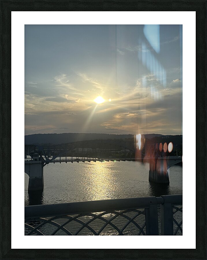 River sunset Picture Frame print
