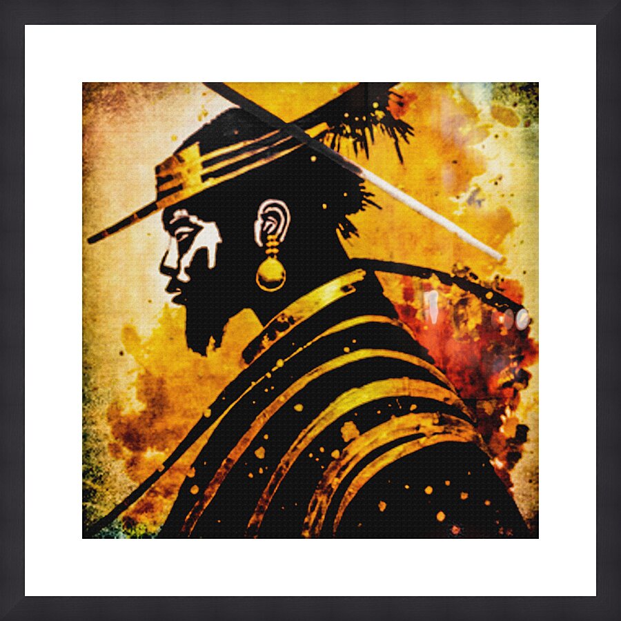 Gold Earring Picture Frame print