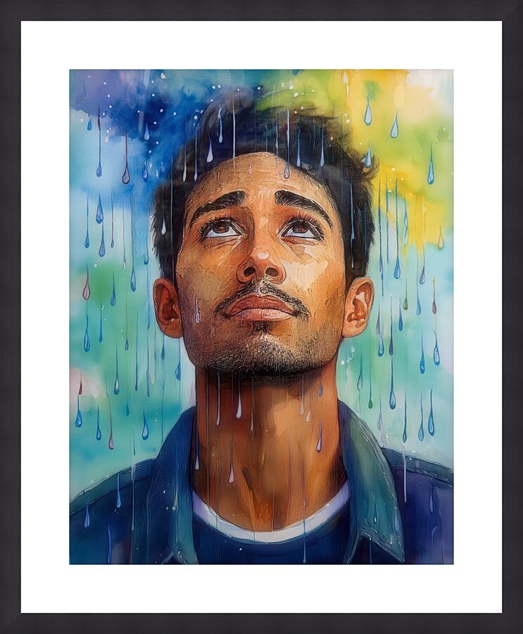 Raindrops Keep Falling on My Head Picture Frame print