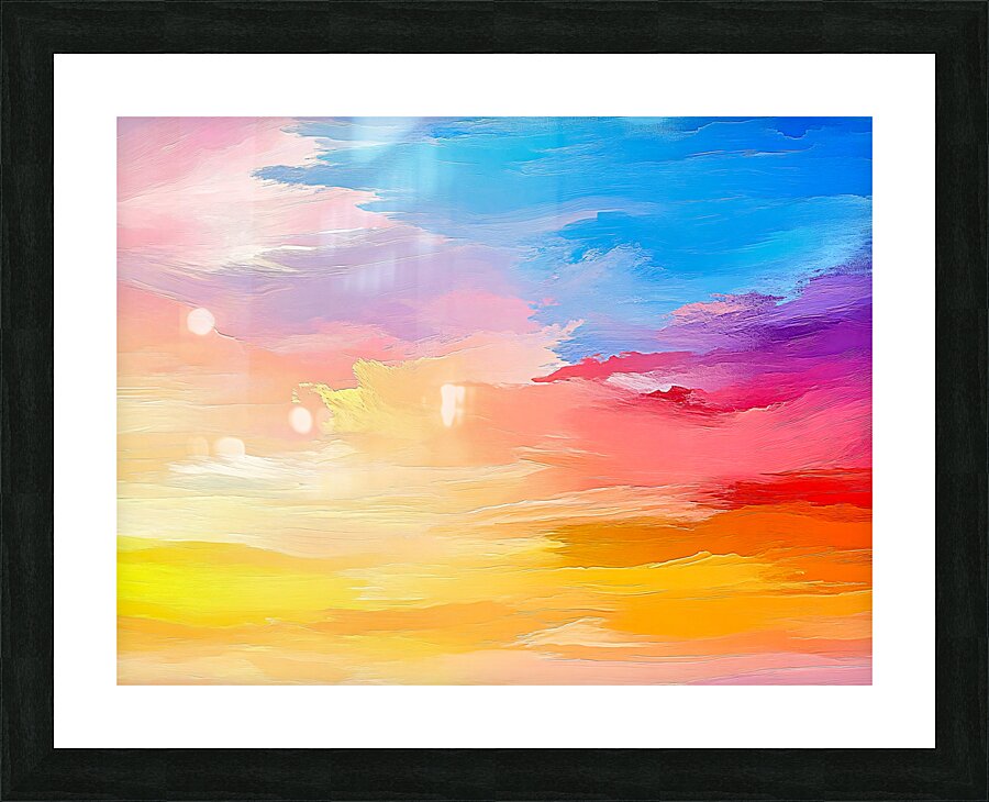 Simple Colorful Cloudscape Picture Frame print