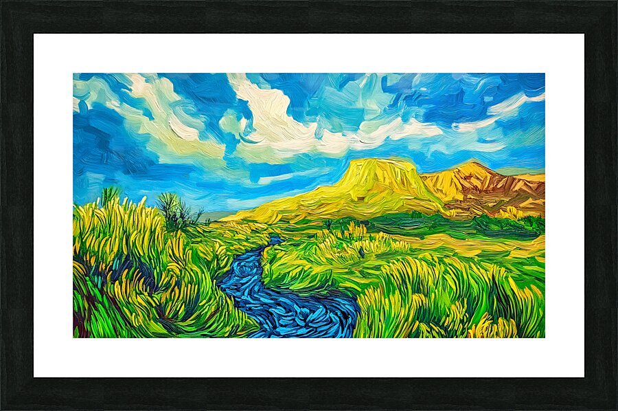 Simple Landscape Van Gogh Style Picture Frame print