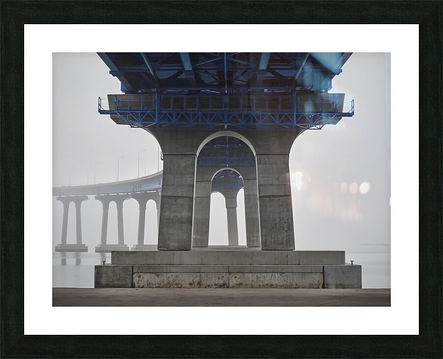Coronado Bay Bridge Pylons Color Picture Frame print