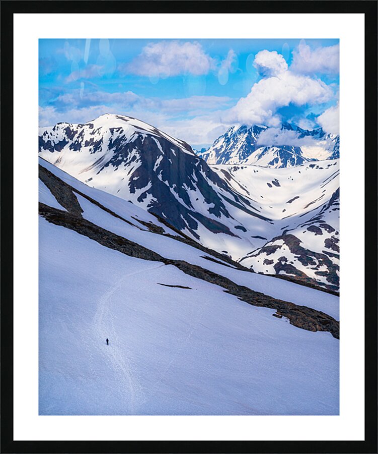 Exit Glacier Hike Picture Frame print