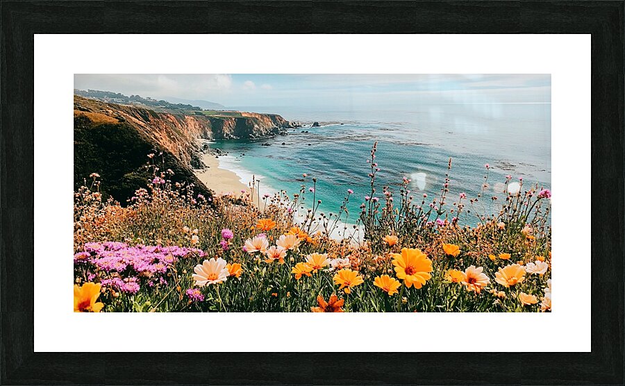 Wildflower Blooming along the Beautiful Coastline Picture Frame print