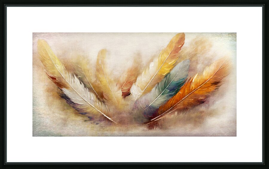 Feather Greetings Picture Frame print