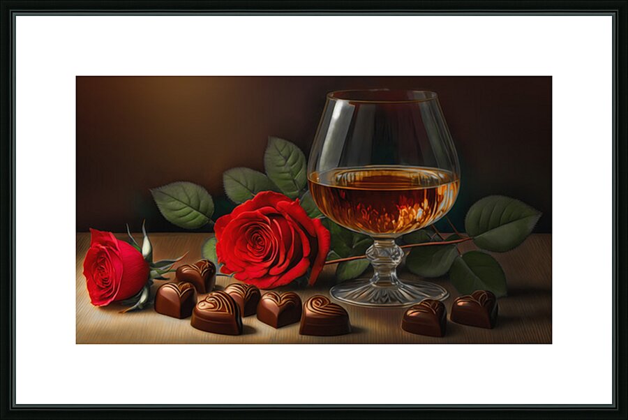 Brandy Chocolates and Roses Picture Frame print