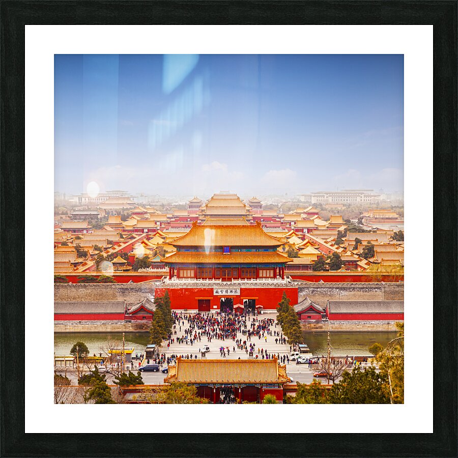 Beijing Forbidden City Skyline Square Picture Frame print