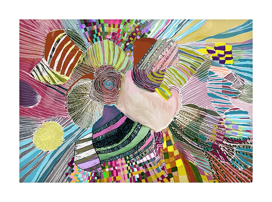 Kaleidoscope Dance  Picture Frame print