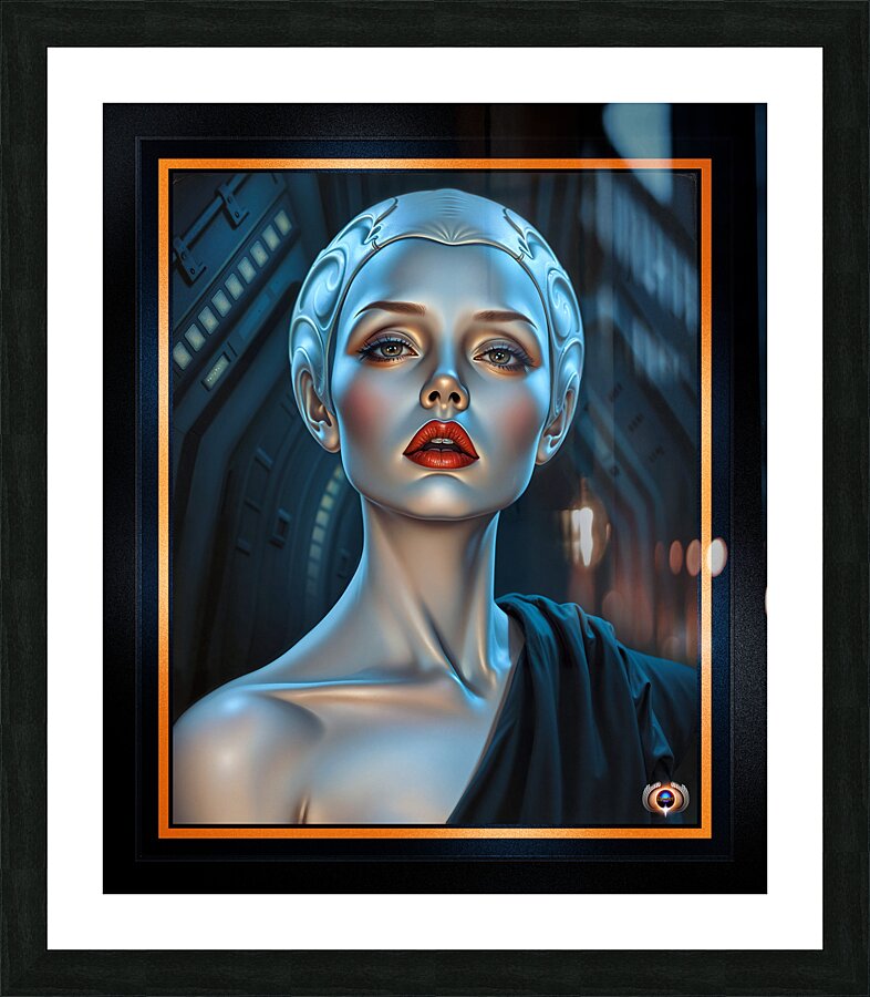 The Futuristic Beauty Aurelia Lysandra A Sculpted Vision of Timeless Elegance Captivating AI Concept Art by Xzendor7 Picture Frame print