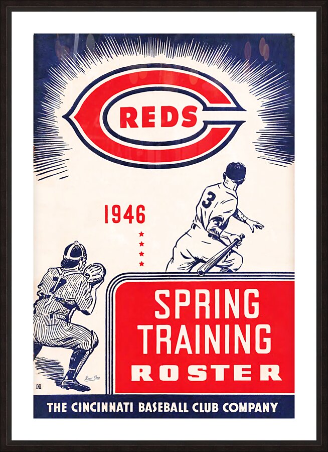 1946 Cincinnati Reds Spring Training Art Picture Frame print