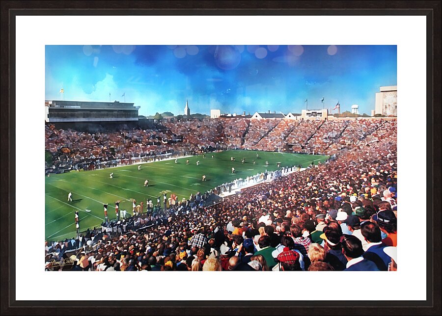 1986 Notre Dame Gameday Picture Frame print