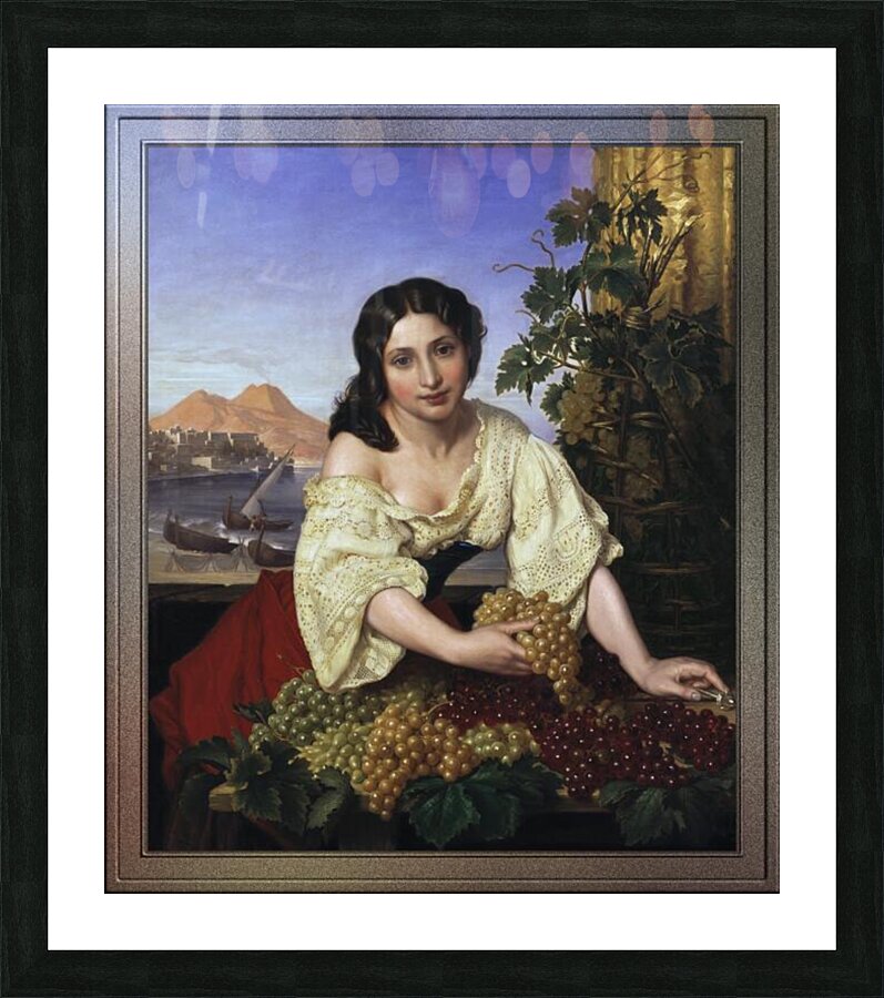 Italian Fruit Seller by Carl Gustav Plagemann Picture Frame print