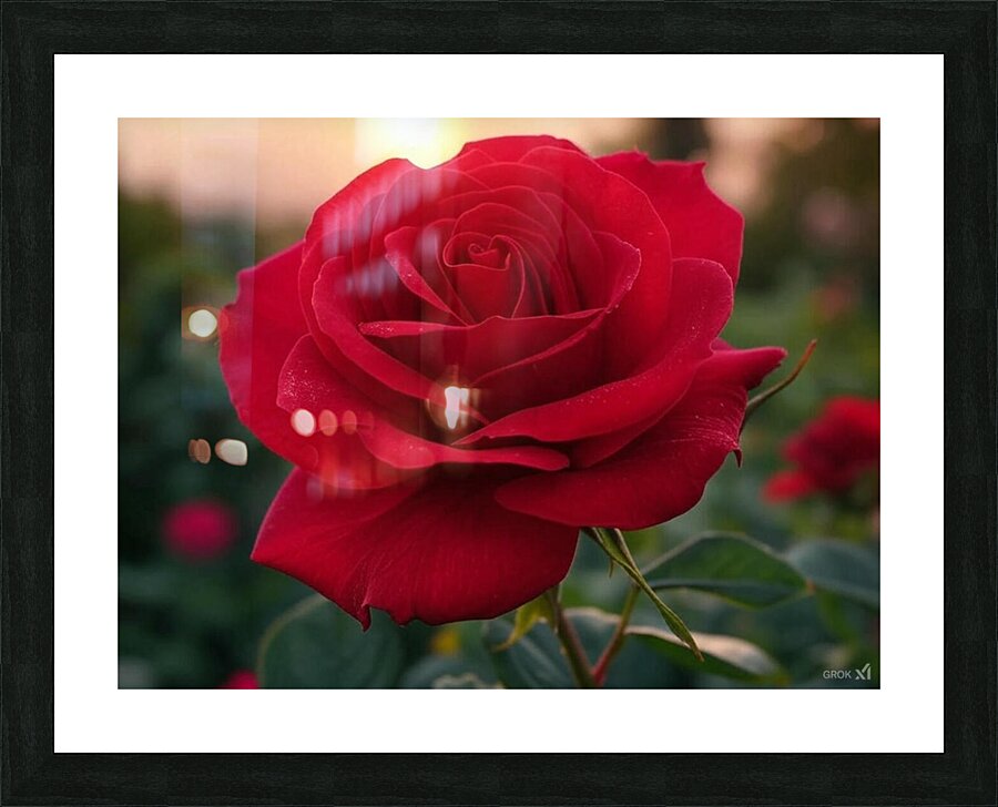 Red rose Picture Frame print