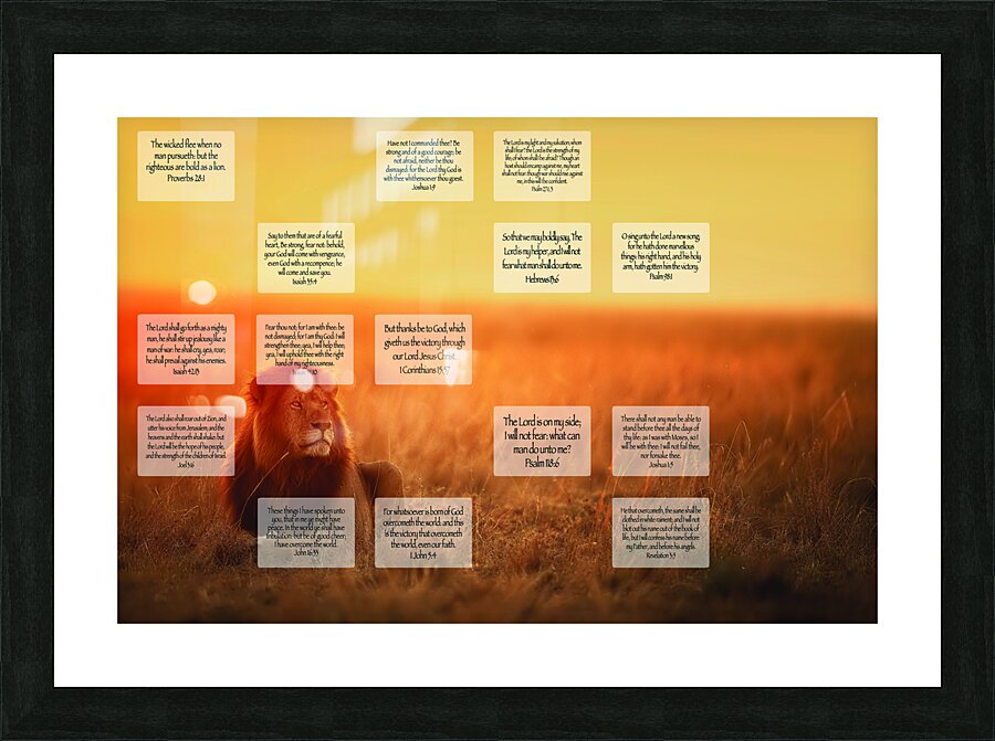 MNW17-LION Picture Frame print