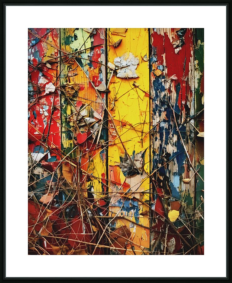 Side of the Barn in the Fall Impression et Cadre photo