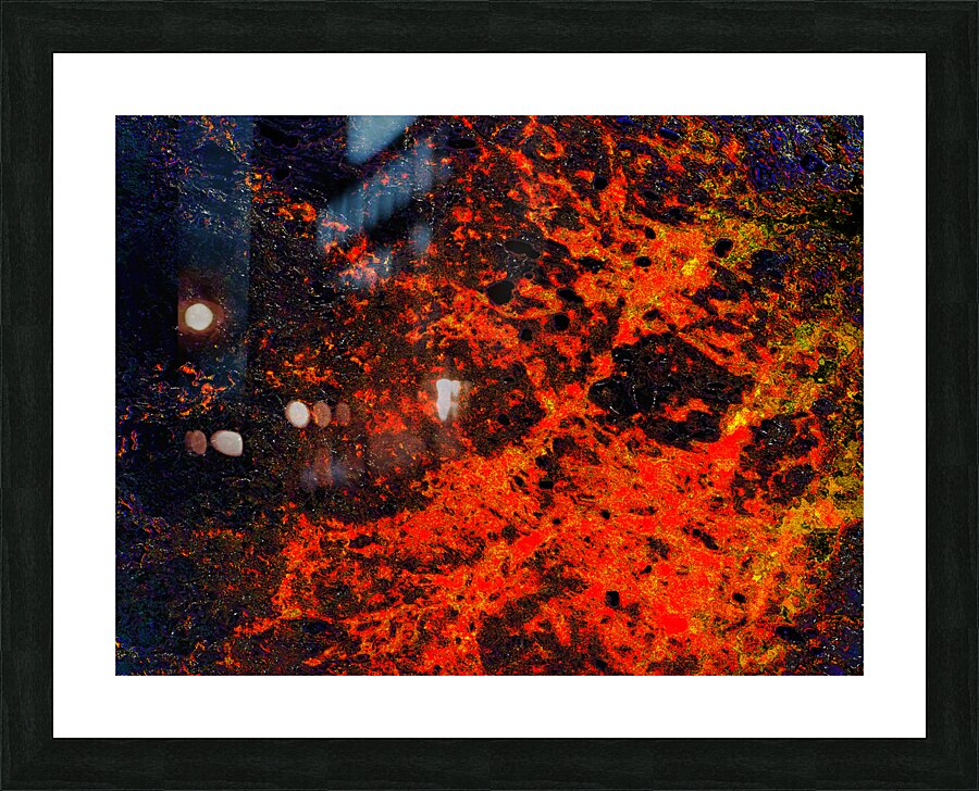    Abstract Fiery Water Reflections                                                                                                                   Picture Frame print