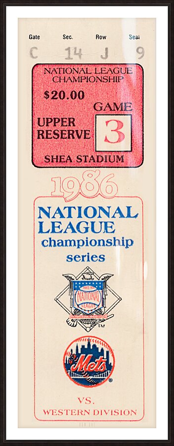 1986 New York Mets NLCS Game 3 Picture Frame print