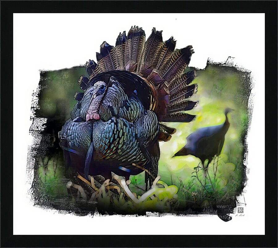 Turkey and Hen  Picture Frame print
