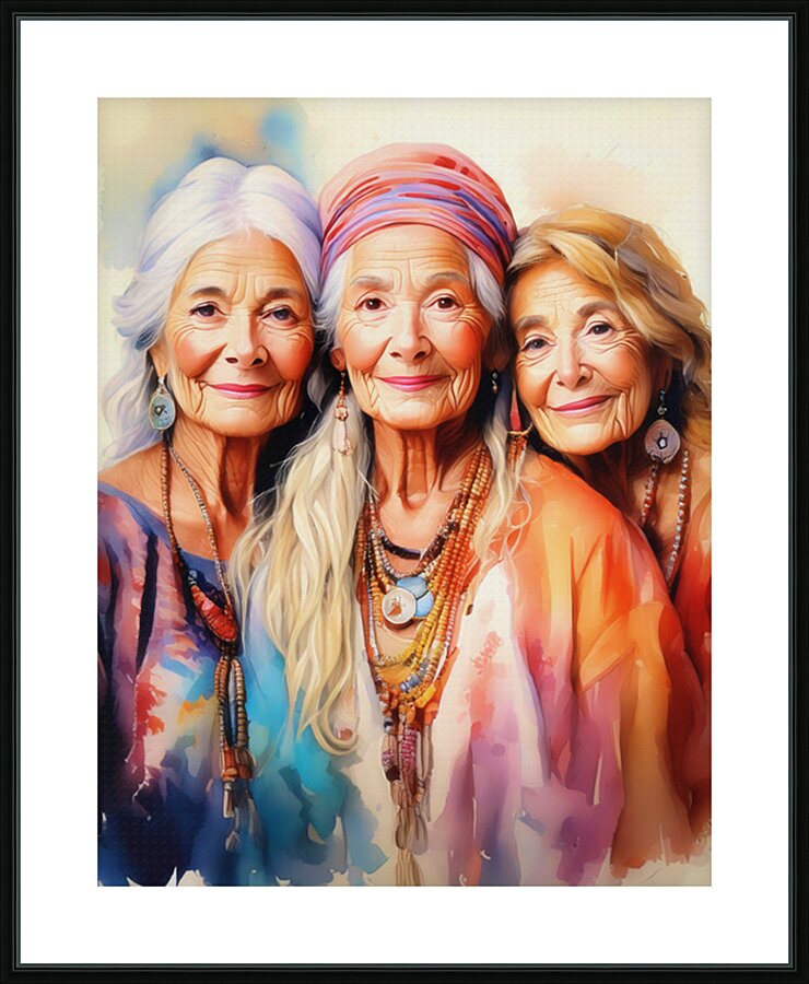 Besties Forever Wrinkles and All Picture Frame print