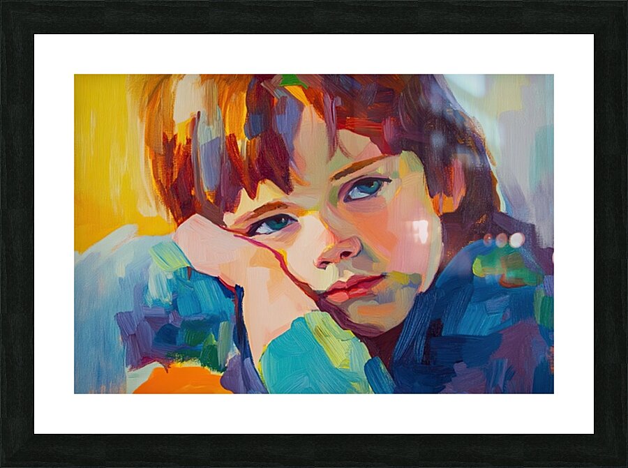 Contemplative Gaze Y59H2N 58 Picture Frame print