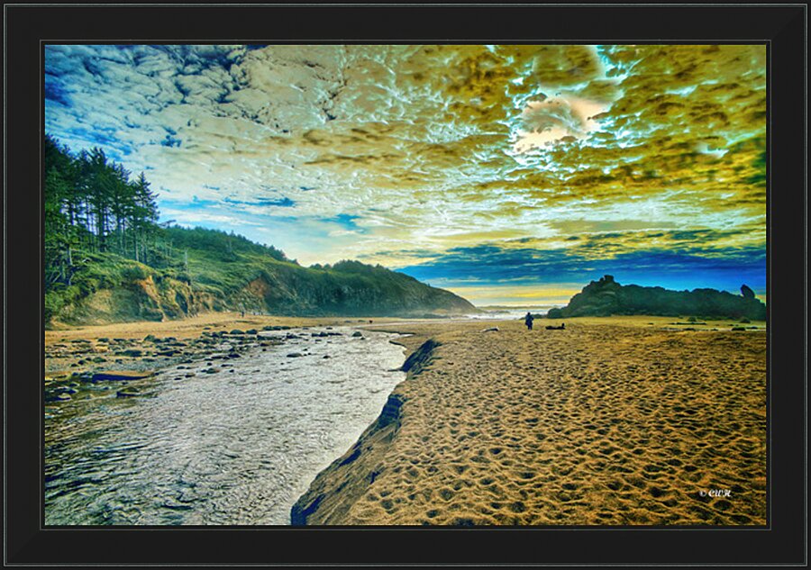 Into The Sea_Holt RezN888  Framed Print Print