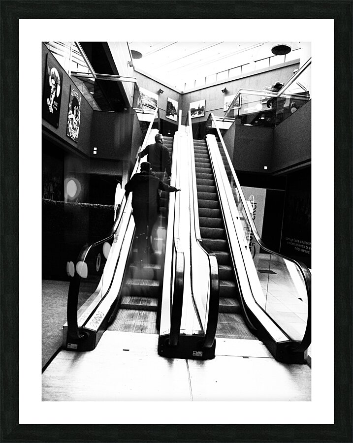   Eveyday Lifes Moments- The Escalator                                                                                       Picture Frame print