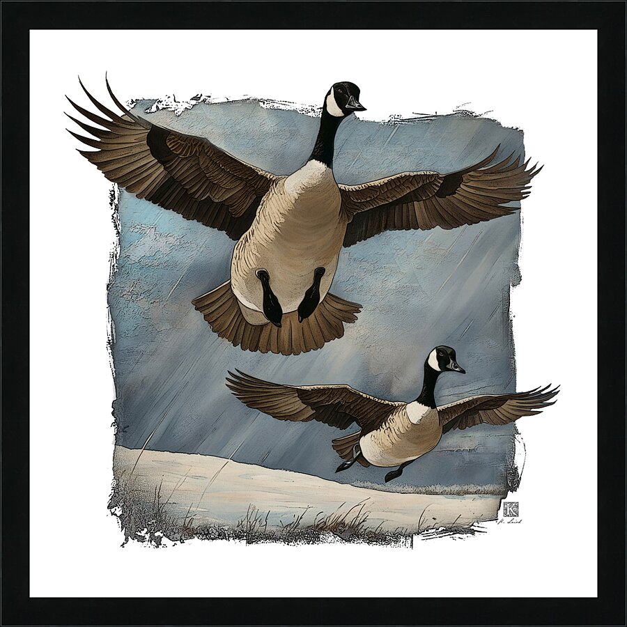 Canada geese Picture Frame print