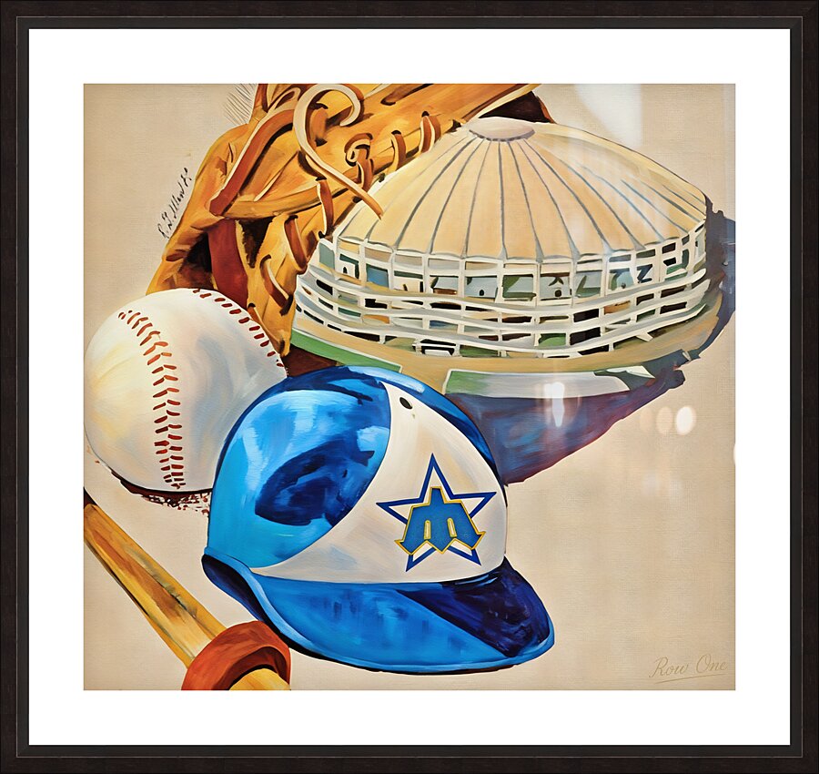 1980 Seattle Mariners Art Remix Picture Frame print