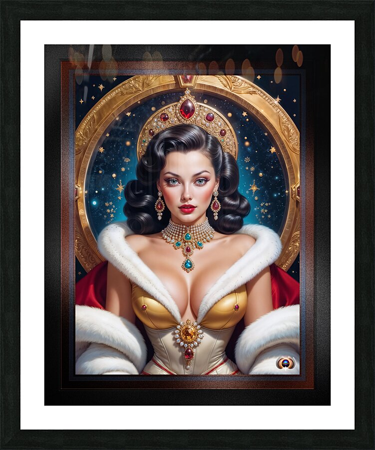 The Breathtaking Portrait Of The Ethereal Beauty Adelina Vespera Mesmerizing AI Concept Art by Xzendor7 Picture Frame print
