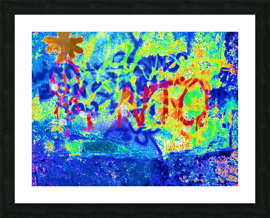  Abstract Wall Graffiti                                                                                               Picture Frame print