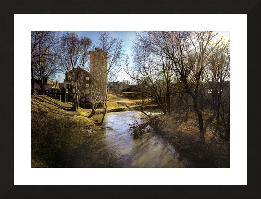 Farmville Grain Mill on the Appomattox River Picture Frame print