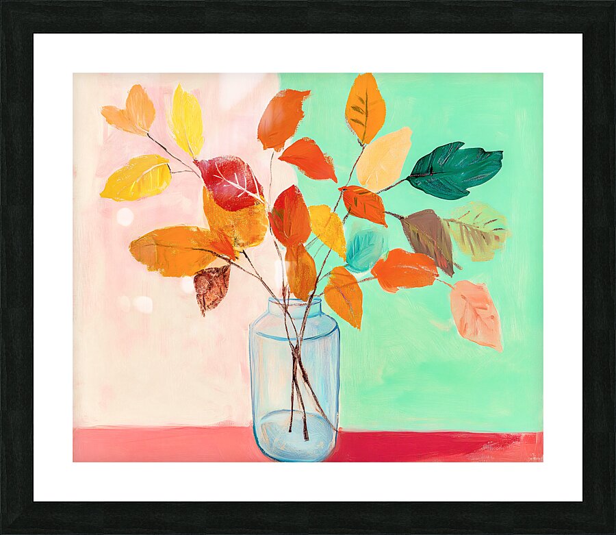 Leaf Arrangement Picture Frame print