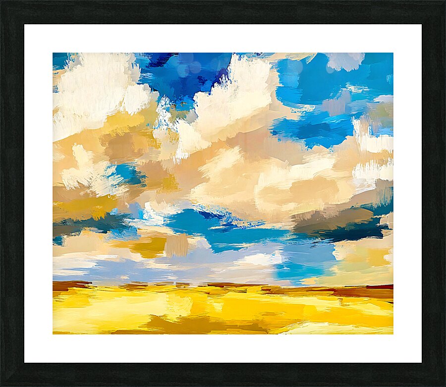 Simple Sunny Abstract Landscape Picture Frame print