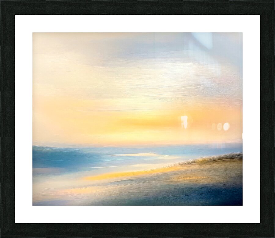 Simple Abstract Pastel Landscape Picture Frame print