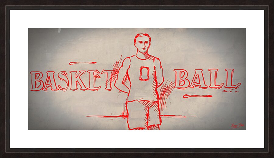Early 1900s Ohio State Basketball Player Art Picture Frame print