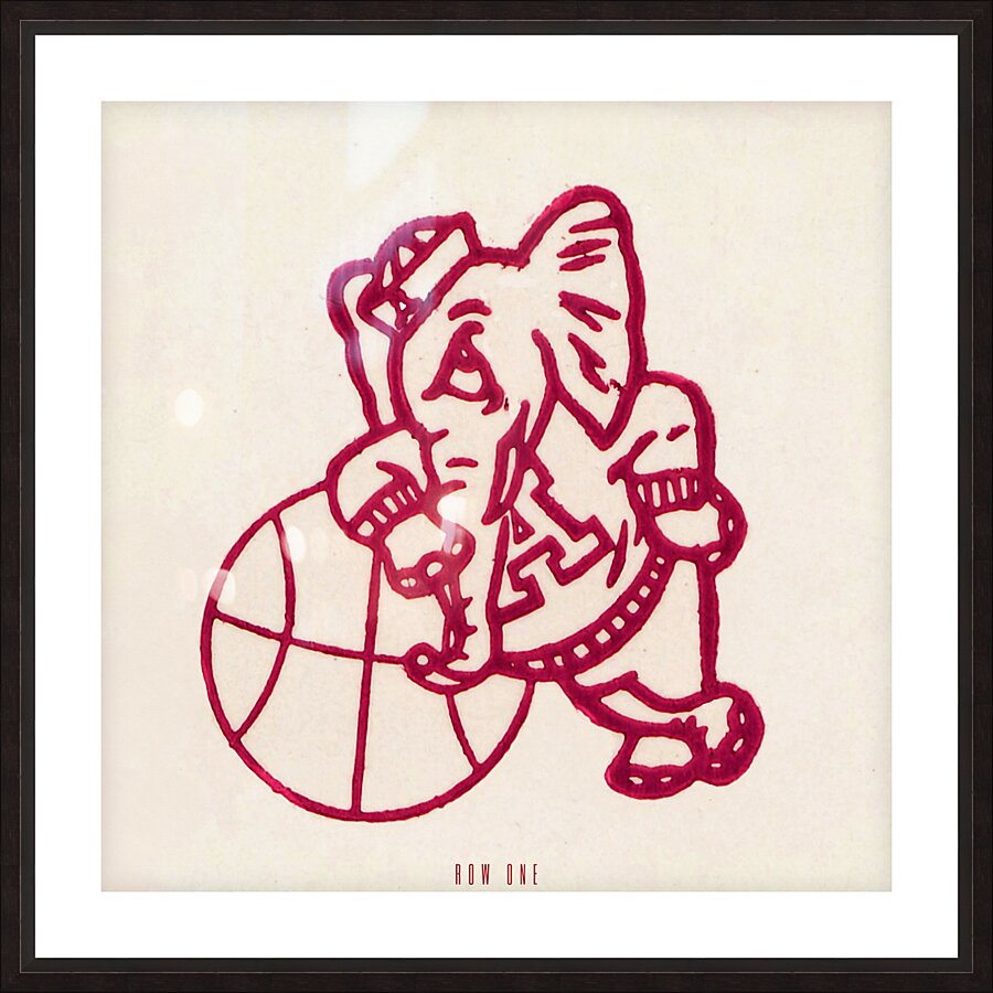 1980 Alabama Basketball Cartoon Art Picture Frame print