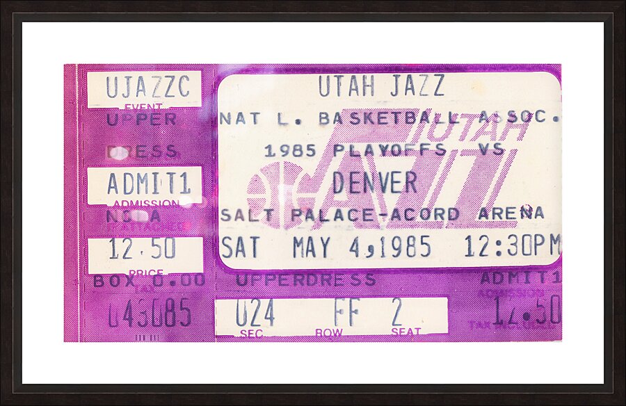 1985 Denver Nuggets at Utah Jazz  Picture Frame print