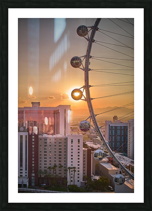 High Roller Las Vegas Sunset Pod Picture Frame print