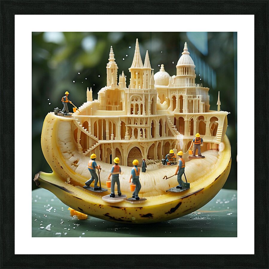 Banana Cathedral: Miniature Architectural Masterpiece Picture Frame print