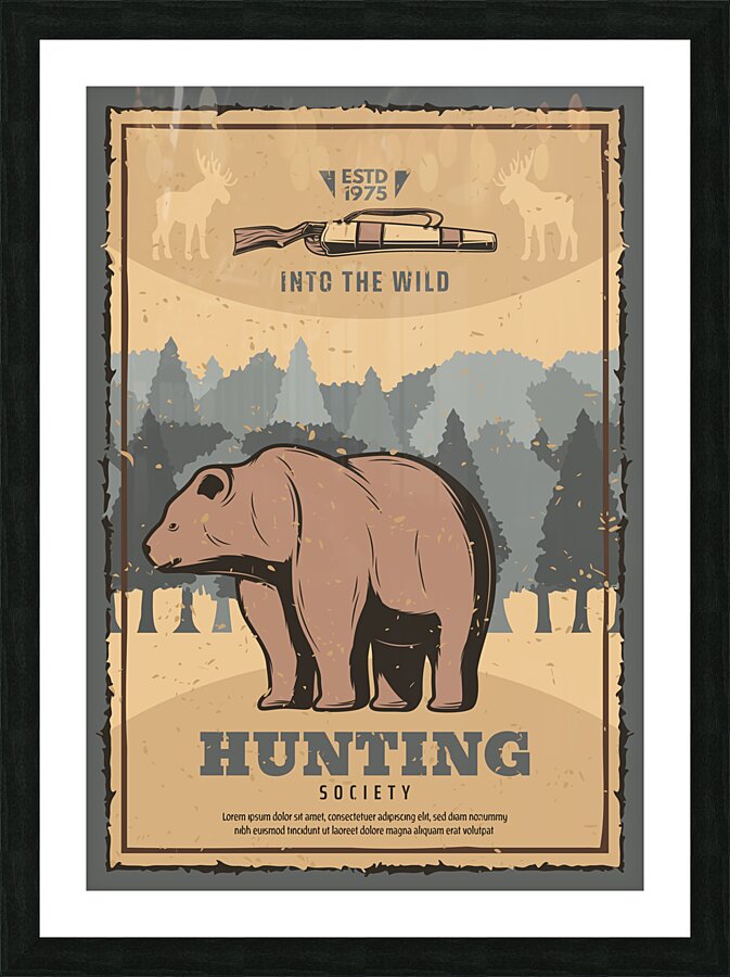 Hunting club. b Picture Frame print