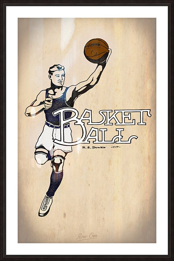 1917 Penn State College Basketball Player Art by Roy S. Dunkle Picture Frame print