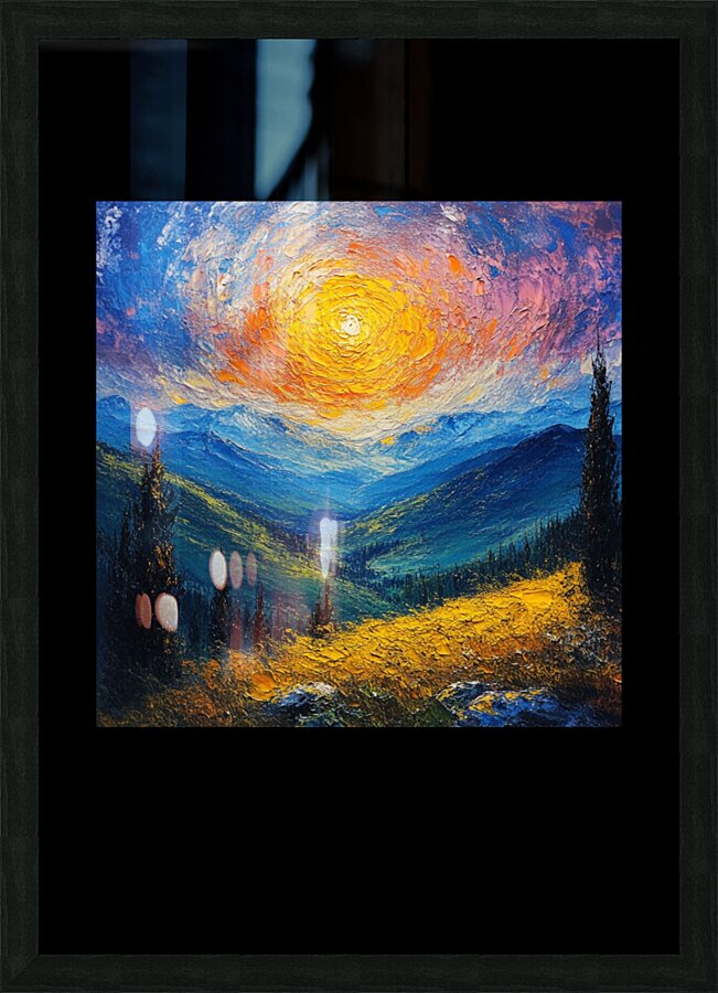 Radiant Horizons – Sunrise Symphony Over the Valleys Picture Frame print