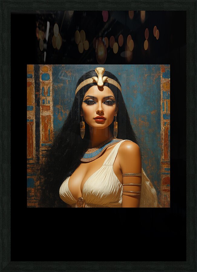 Crowned in Gold – Modern Queen of the Nile Picture Frame print